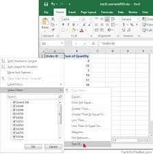ms excel 2016 how to show top 10
