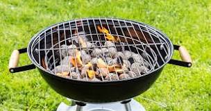 How do you put a charcoal grill out without a lid?