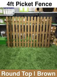 4ft Round Top Picket Fence Panel