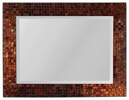 amber rectangle mosaic beveled wall