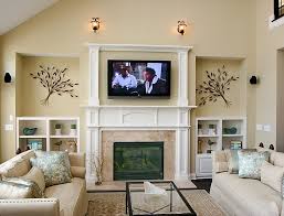 living room layout with fireplace and