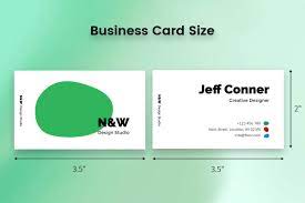 what is the standard business card size