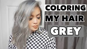 If you already have fair or gray hair, this is the way to go: Coloring My Hair Silver Grey Youtube