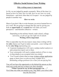 effective social science essay writing effective social science essay writing why writing essays is important in life we are judged by people constantly most of the time it is based on how we