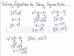 solve an equation by taking the square root