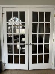 Pair French Double Wood Interior Doors