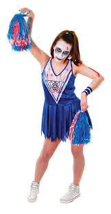 zombie blue cheerleader costume all