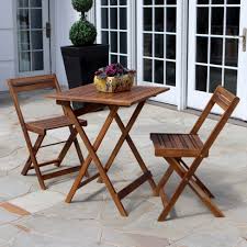 3 piece solid teak wood folding table