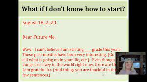 write a letter to your future self