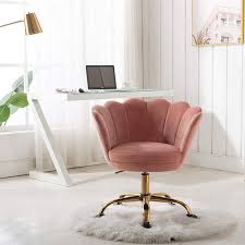 Shop 21 of the best office chairs that are ergonomically sound and look chic too. Dklgg Modern Cute Desk Chair Home Office Mid Back Computer Chair On Wheels Elegant Living Room Upholstery Leisure Chairs Fabric Swivel Shell Chairs Vanity Chairs For Girls Women Walmart Com Walmart Com