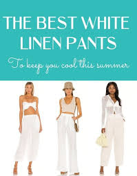 white linen beach pants of the summer