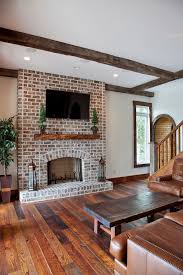 1980s Large Red Brick Fireplace