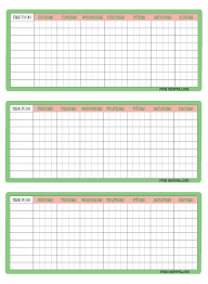 4 Week To Do Chore Chart Checklists Free Printable