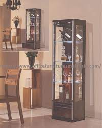 Led Glass Display Cabinet With Drawer