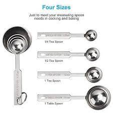 4pcs mering spoons set includes 1 4