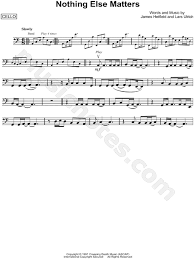 Bass tabulature transcribed by chris binding. Metallica Nothing Else Matters Sheet Music Cello Solo In A Minor Download Print Sku Mn0105236