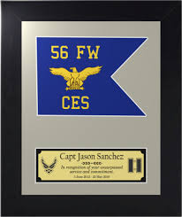 framed air force simulated guidon gift
