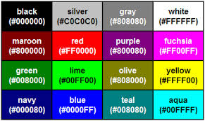 Color Table Internet Explorer