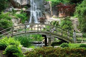 japanese garden waterfall at maymont