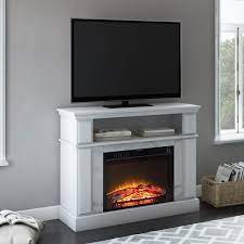 Loring 41in White Media Fireplace