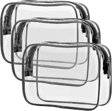 clear travel toiletry bags with zippers