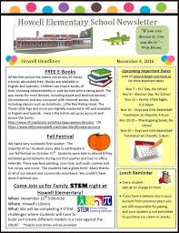 Newsletter Howell Elementary School