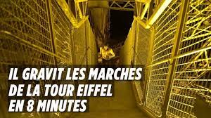 Il monte les marches de la Tour Eiffel en 8 minutes - YouTube