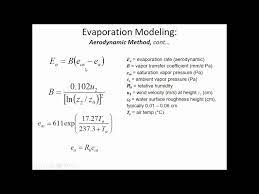 Evaporation Aerodynamic And Combined
