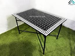 Patio Table Made From Mosaic Tiles 100