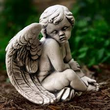 Concrete Baby Angel Statue Memorial