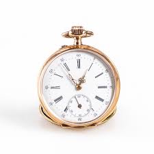 Pocket Watch 14k Gold With Partially
