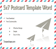 5x7 Postcard Template For Word