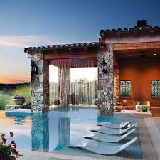 Creative garden fountains in glass container. Top 60 Best Pool Waterfall Ideas Cascading Water Features