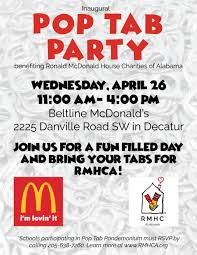 Join Us For The First Ever Pop Tab Party Ronald Mcdonald