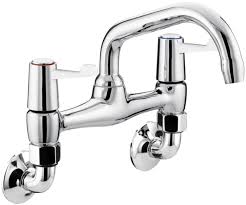 Wall Mounted Chrome Kitchen Sink Mixer Tap