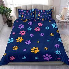 Paw Print Duvet Cover And Pillow Covers