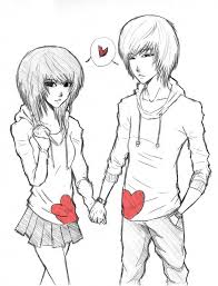 Cute Anime Couple Drawing At Getdrawings Com Free For