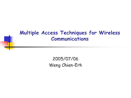 ppt multiple access techniques for