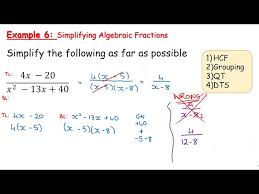 Jchl Revision Simplifying Fractions