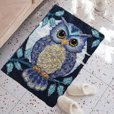 owl latch diy rug making kit crochet