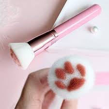 mini cat paw makeup brushes cute cat