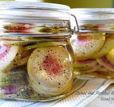 sweet hot pickled radishes bowl me over