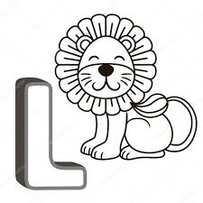 You might provide children with letter stamps or stickers to fill in the background. Vector Coloring Book Alphabet With Capital Letters Of The English And Cute Cartoon Animals And Things Coloring Page For Kindergarten And Preschool Cards For Learning English Letter L Lion Premium Vector