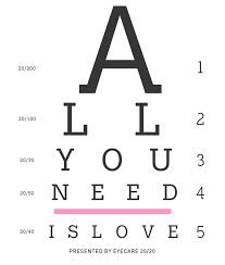 Printable Eye Exam All You Need Is Love