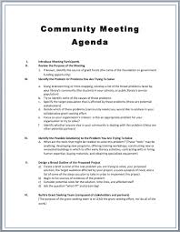 Community Meeting Agenda Barca Fontanacountryinn Com