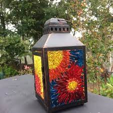 Mosaic Lantern Small Stained Glass