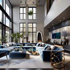 Living Room With Futuristic Round Sofa