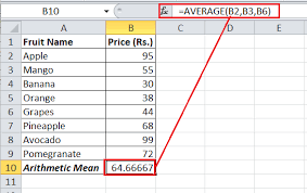 how to calculate mean in excel javatpoint