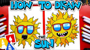 how to draw a funny summer sun you