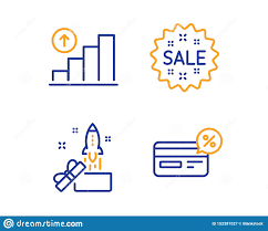 Innovation Sale And Graph Chart Icons Set Cashback Sign
